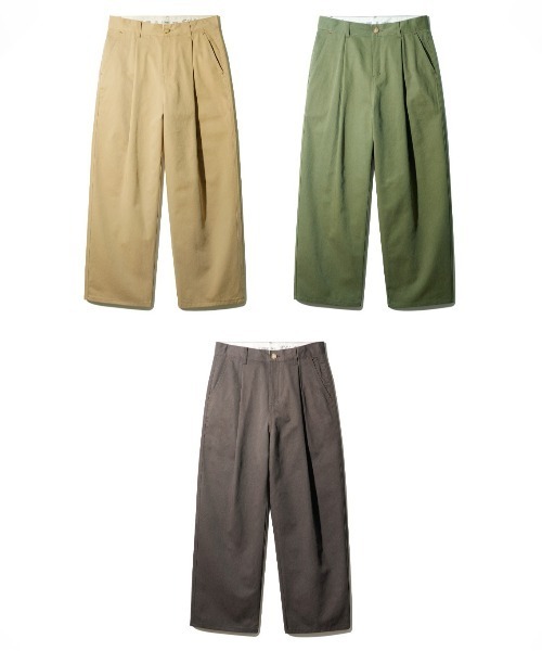 NO NEED（ノーニード）の「【TWN】Cage Semi Wide Cotton Pants/HSLP3607（チノパンツ・メンズ・ブラウン/カーキ/ベージュ・34inch/32inch/30inch）」の5枚目の写真