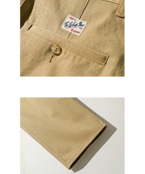 NO NEED（ノーニード）の「【TWN】Cage Semi Wide Cotton Pants/HSLP3607（チノパンツ・メンズ・ブラウン/カーキ/ベージュ・34inch/32inch/30inch）」の9枚目の写真