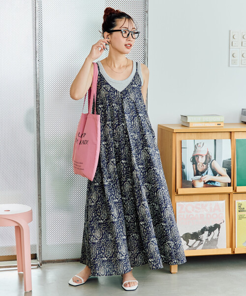 セール】限定展開 インド ペイズリー キャミワンピース（ワンピース