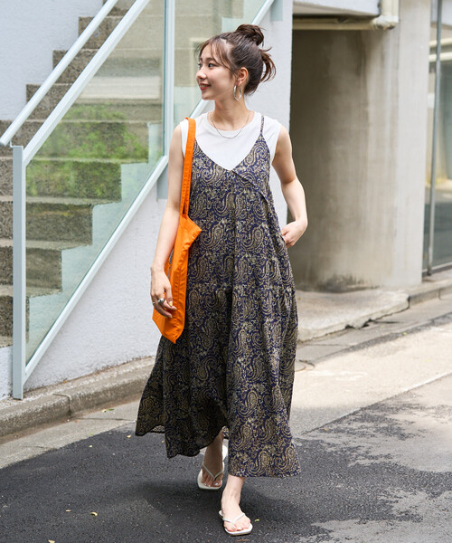 FREAK'S STORE(フリークスストア)の「限定展開 インド ペイズリー キャミワンピース(ワンピース・レディース・ブルー/ブラック/ネイビー/オレンジ/グリーン・MEDIUM/SMALL)」の13枚目の写真