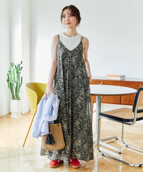 FREAK'S STORE(フリークスストア)の「限定展開 インド ペイズリー キャミワンピース(ワンピース・レディース・ブルー/ブラック/ネイビー/オレンジ/グリーン・MEDIUM/SMALL)」の22枚目の写真
