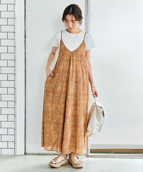 セール】限定展開 インド ペイズリー キャミワンピース（ワンピース