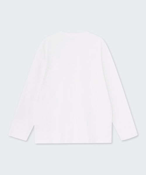 MUSINSA STANDARD（ムシンサスタンダード）の「リラックスドOEクルーネック長袖Tシャツ[ホワイト]（Tシャツ/カットソー・メンズ・その他・SMALL/MEDIUM/LARGE/X-LARGE/2XL/3XL）」の4枚目の写真