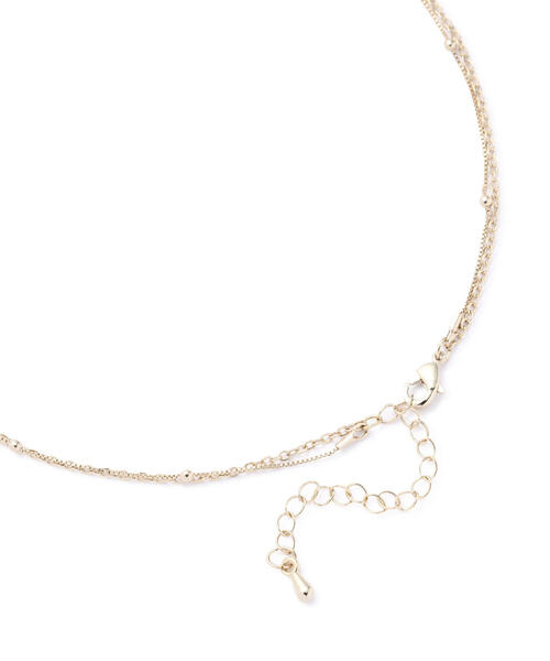 EDIT COLOGNE（エディットコロン）の「2連トップビジューネックレス（ネックレス・レディース・ゴールド・ﾌﾘ-）」の3枚目の写真