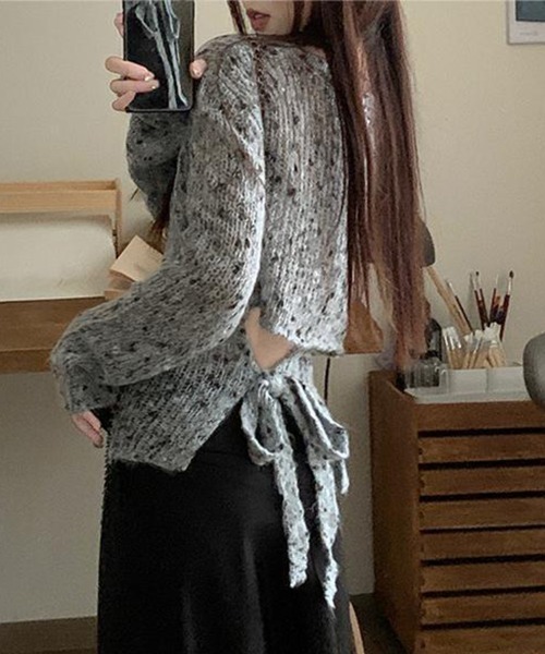 Flugge(フラッジー)の「ミックスニットシアートップス(その他トップス・レディース・ブラック・FREE)」の6枚目の写真