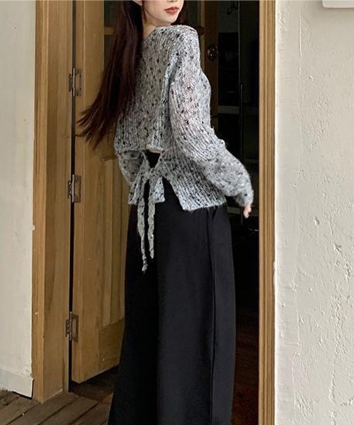 Flugge(フラッジー)の「ミックスニットシアートップス(その他トップス・レディース・ブラック・FREE)」の7枚目の写真