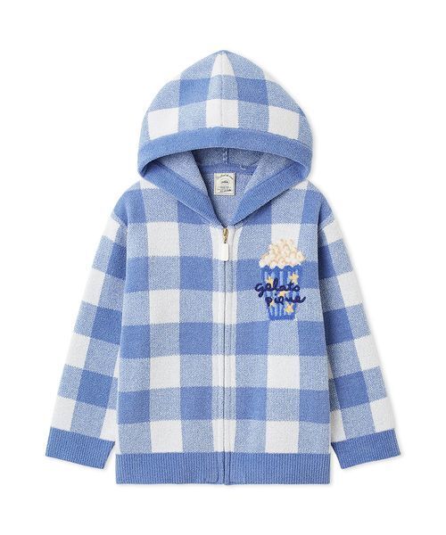 KIDS】エアリーモコギンガムチェック柄パーカ（ルームウェア/パジャマ