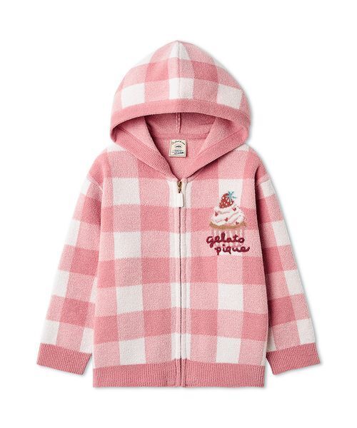 KIDS】エアリーモコギンガムチェック柄パーカ（ルームウェア/パジャマ