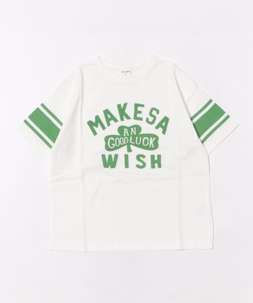2nd(セカンド)の「ジーンズベーセカンド WISH Tシャツ(Tシャツ/カットソー・キッズ・ライトグリーン/オフホワイト/ブルー・110cm/120cm/130cm/140cm/150cm/160cm)」の1枚目の写真