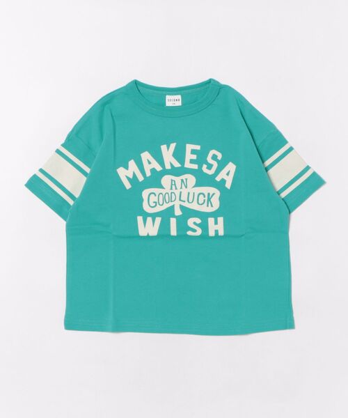 2nd(セカンド)の「ジーンズベーセカンド WISH Tシャツ(Tシャツ/カットソー・キッズ・ライトグリーン/オフホワイト/ブルー・110cm/120cm/130cm/140cm/150cm/160cm)」の3枚目の写真