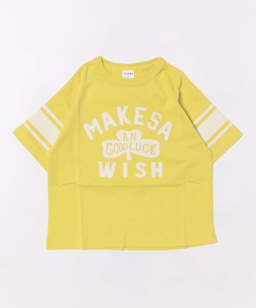 2nd(セカンド)の「ジーンズベーセカンド WISH Tシャツ(Tシャツ/カットソー・キッズ・ライトグリーン/オフホワイト/ブルー・110cm/120cm/130cm/140cm/150cm/160cm)」の2枚目の写真