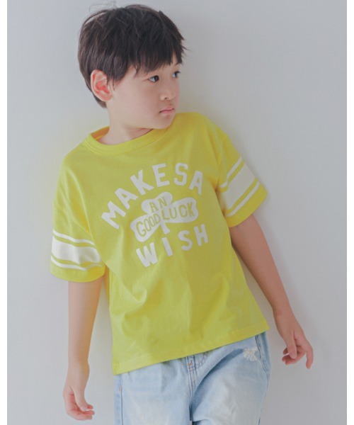 2nd(セカンド)の「ジーンズベーセカンド WISH Tシャツ(Tシャツ/カットソー・キッズ・ライトグリーン/オフホワイト/ブルー・110cm/120cm/130cm/140cm/150cm/160cm)」の2枚目の写真