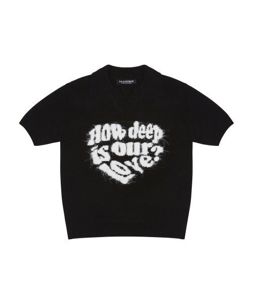 LUVISTRUE(ラヴイズトゥルー)の「LOVE COLLAR KNIT(BLACK)(ニット/セーター・レディース・その他・FREE)」の2枚目の写真