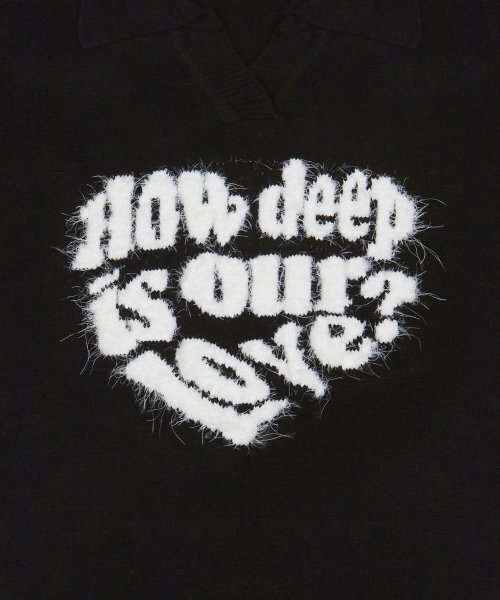 LUVISTRUE(ラヴイズトゥルー)の「LOVE COLLAR KNIT(BLACK)(ニット/セーター・レディース・その他・FREE)」の5枚目の写真
