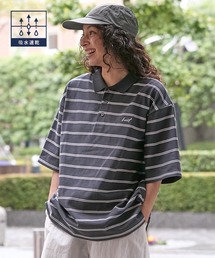 HECT（ヘクト）の「【HECT】Big Border Logo S/S Polo Shirt / ロゴ刺繍 配色ボーダー オーバーサイズ半袖ポロシャツ＜吸水速乾＞（ポロシャツ）」