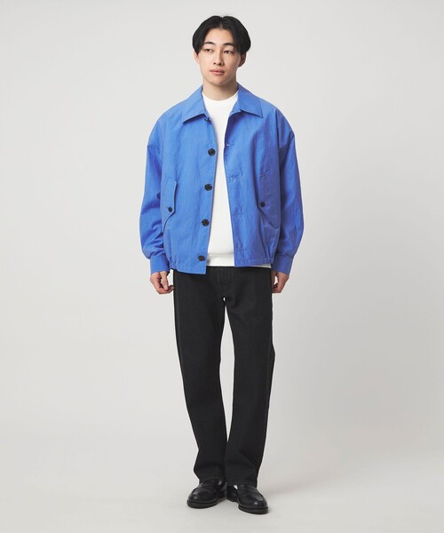 BARACUTA(バラクータ)の「<BARACUTA>G4 ボックスボンバージャケット シャツブルゾン(ブルゾン・メンズ・ライトグレー/ロイヤルブルー・38/40)」の4枚目の写真