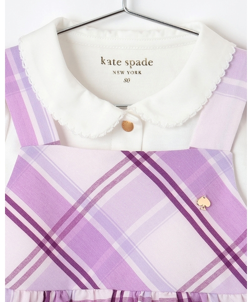kate spade new york kids（ケイトスペードニューヨーク）の「チェックジャンパースカート＆トップスセット（その他ベビーウェア・キッズ・ライラック・100cm/90cm/80ｃｍ）」の4枚目の写真