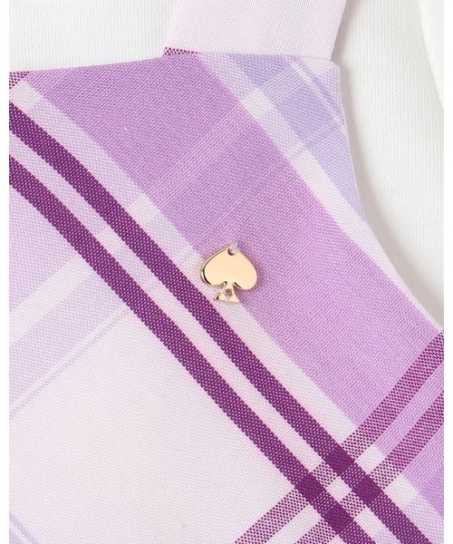 kate spade new york kids（ケイトスペードニューヨーク）の「チェックジャンパースカート＆トップスセット（その他ベビーウェア・キッズ・ライラック・100cm/90cm/80ｃｍ）」の6枚目の写真