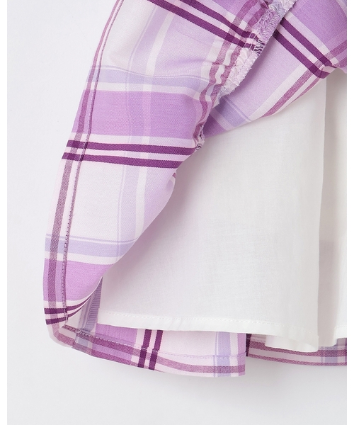 kate spade new york kids（ケイトスペードニューヨーク）の「チェックジャンパースカート＆トップスセット（その他ベビーウェア・キッズ・ライラック・100cm/90cm/80ｃｍ）」の9枚目の写真