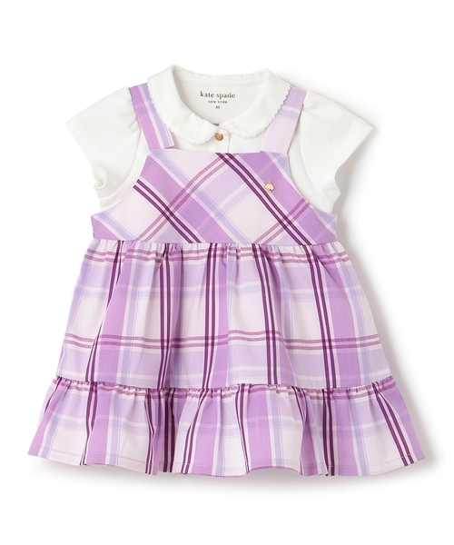 kate spade new york kids（ケイトスペードニューヨーク）の「チェックジャンパースカート＆トップスセット（その他ベビーウェア・キッズ・ライラック・100cm/90cm/80ｃｍ）」の11枚目の写真