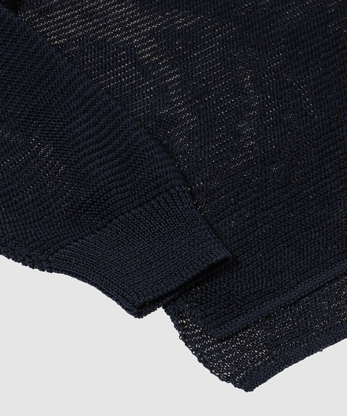 DIGAWEL(ディガウェル)の「Cotton knit polo(ポロシャツ・メンズ・グリーン/ネイビー/ダークグレー・2)」の7枚目の写真