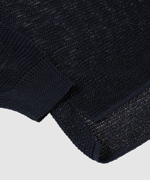 DIGAWEL(ディガウェル)の「Cotton knit polo(ポロシャツ・メンズ・グリーン/ネイビー/ダークグレー・2)」の8枚目の写真