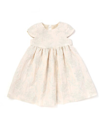 Tartine et Chocolat | 【日本製】ゴールドラメジャガード シャインフラワーワンピース(100~130cm)(ワンピース)