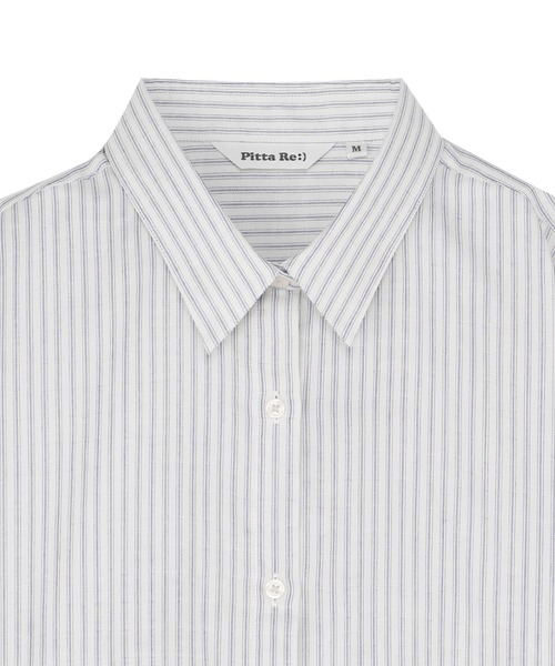 TOKYO SHIRTS(トウキョウシャツ)の「【Pitta Re:)】ふわっとガーゼシャツ ワイドシルエット 長袖 綿100% レディース カジュアルシャツ(シャツ/ブラウス・レディース・ベージュ・M)」の3枚目の写真