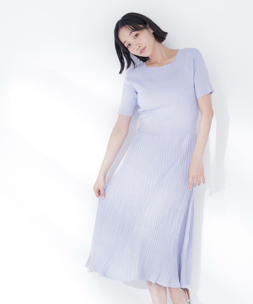 NATURAL BEAUTY BASIC（ナチュラルビューティーベーシック）の「◇アイレットフレアニットワンピース（ワンピース・レディース・ラベンダー/ピンク/ネイビー・FREE）」の16枚目の写真