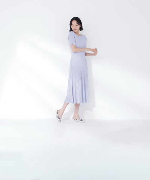 NATURAL BEAUTY BASIC（ナチュラルビューティーベーシック）の「◇アイレットフレアニットワンピース（ワンピース・レディース・ラベンダー/ピンク/ネイビー・FREE）」の17枚目の写真