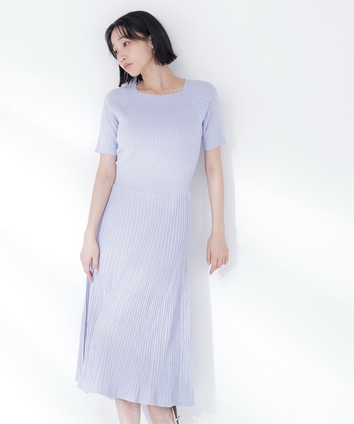 NATURAL BEAUTY BASIC（ナチュラルビューティーベーシック）の「◇アイレットフレアニットワンピース（ワンピース・レディース・ラベンダー/ピンク/ネイビー・FREE）」の18枚目の写真