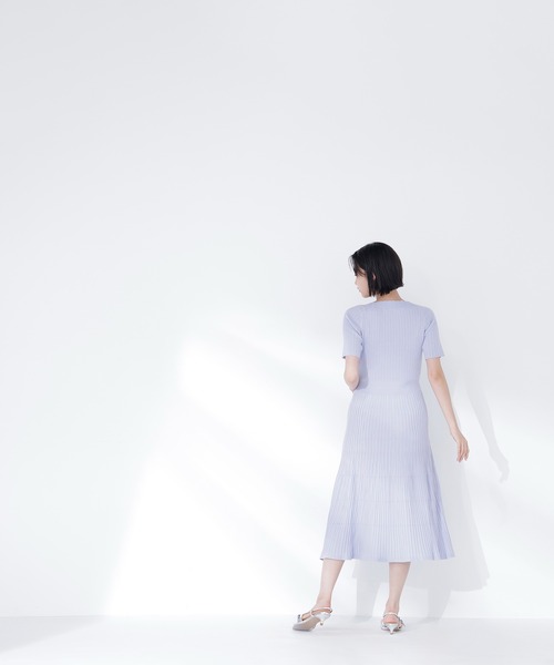 NATURAL BEAUTY BASIC（ナチュラルビューティーベーシック）の「◇アイレットフレアニットワンピース（ワンピース・レディース・ラベンダー/ピンク/ネイビー・FREE）」の19枚目の写真