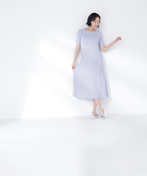 NATURAL BEAUTY BASIC（ナチュラルビューティーベーシック）の「◇アイレットフレアニットワンピース（ワンピース・レディース・ラベンダー/ピンク/ネイビー・FREE）」の21枚目の写真