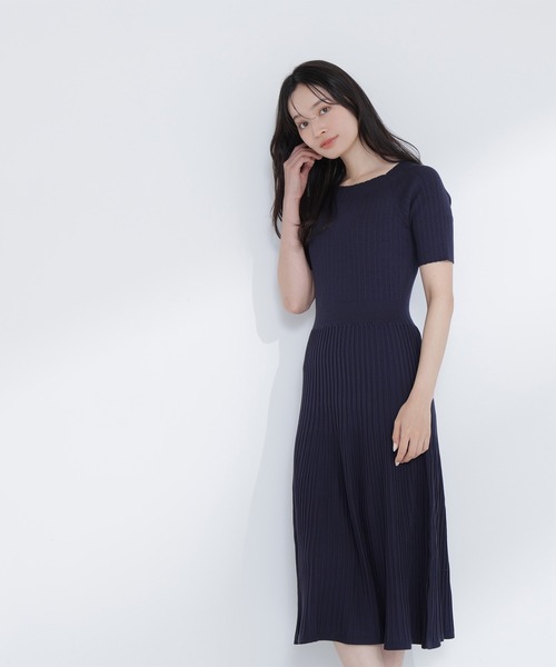 NATURAL BEAUTY BASIC（ナチュラルビューティーベーシック）の「◇アイレットフレアニットワンピース（ワンピース・レディース・ラベンダー/ピンク/ネイビー・FREE）」の10枚目の写真