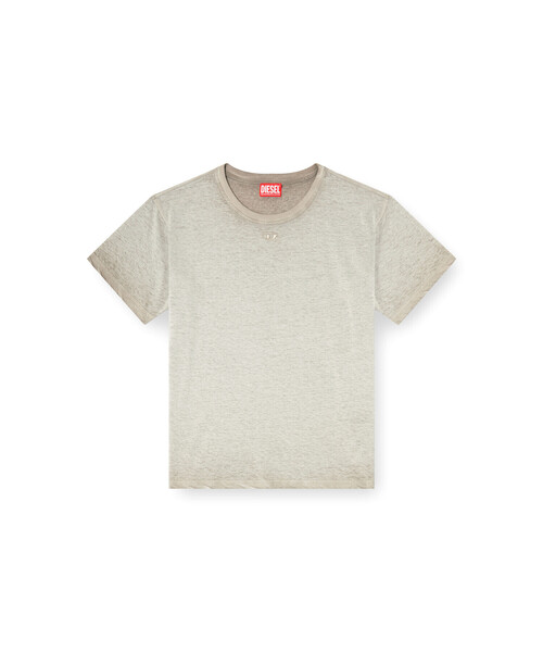 DIESEL(ディーゼル)の「ウィメンズ Tシャツ T-NORMY-S18(Tシャツ/カットソー・レディース・ライトピンク/グレー・LARGE/X-SMALL/SMALL/MEDIUM/X-LARGE)」の6枚目の写真
