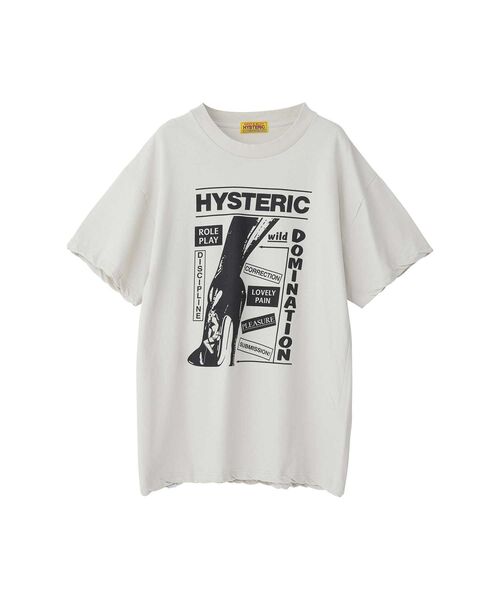 HYSTERIC GLAMOUR（ヒステリックグラマー）の「HYS DOMINATRIX BOOT オーバーサイズTシャツ（Tシャツ/カットソー・レディース・ベージュ/ブラック/ブルー・FREE）」の2枚目の写真