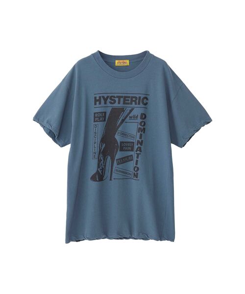 HYSTERIC GLAMOUR（ヒステリックグラマー）の「HYS DOMINATRIX BOOT オーバーサイズTシャツ（Tシャツ/カットソー・レディース・ベージュ/ブラック/ブルー・FREE）」の3枚目の写真