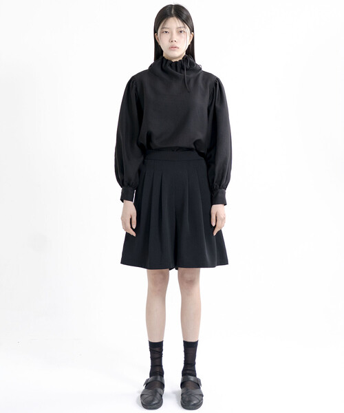 セール】eunoia | シャーリング ハイネックブラウス WOMEN（シャツ 