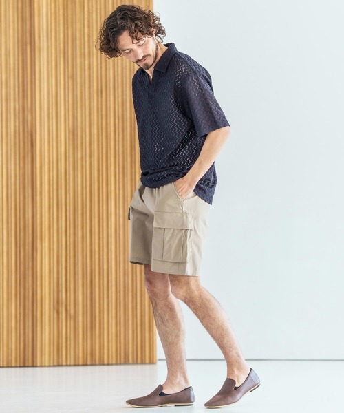 Magine(マージン)の「mhs2602-Russell Mesh Skipper Polo Shirt スキッパーポロシャツ(MGN-261-038)(ポロシャツ・メンズ・ネイビー/ホワイト/ブラック・48/46/44)」の8枚目の写真