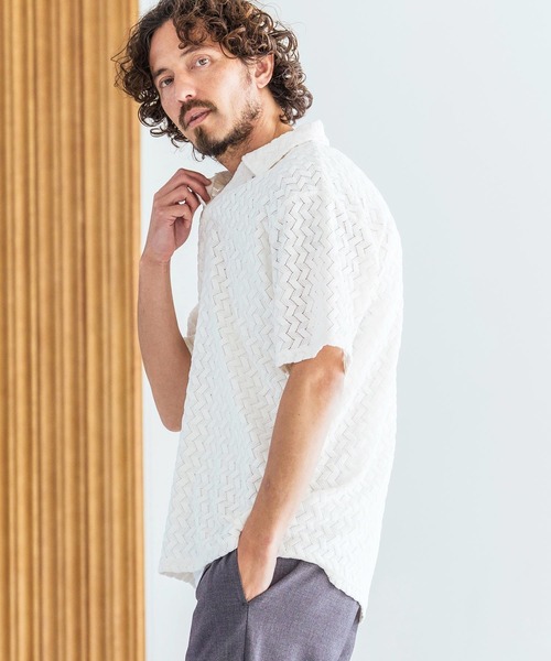 Magine(マージン)の「mhs2602-Russell Mesh Skipper Polo Shirt スキッパーポロシャツ(MGN-261-038)(ポロシャツ・メンズ・ネイビー/ホワイト/ブラック・48/46/44)」の15枚目の写真