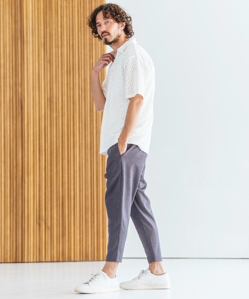 Magine(マージン)の「mhs2602-Russell Mesh Skipper Polo Shirt スキッパーポロシャツ(MGN-261-038)(ポロシャツ・メンズ・ネイビー/ホワイト/ブラック・48/46/44)」の17枚目の写真