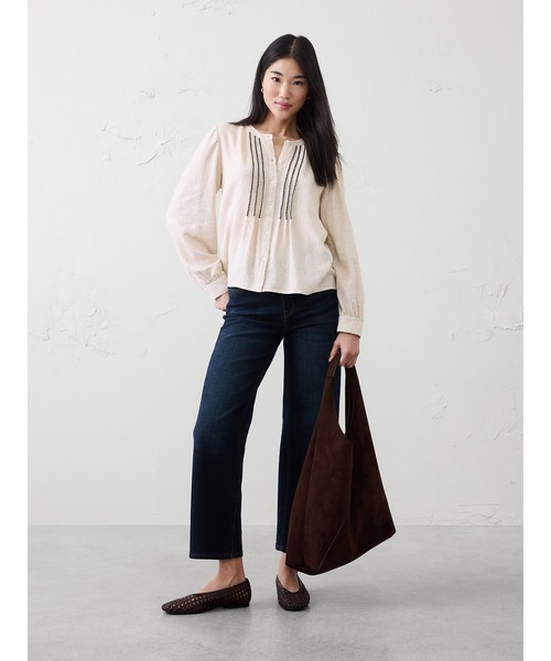 BANANA REPUBLIC FACTORY STORE（バナナリパブリック ファクトリーストア）の「BANANA REPUBLIC FACTORY STORE　　刺繍ブラウス（シャツ/ブラウス・レディース・ベージュ・S/XS/L/M）」の3枚目の写真