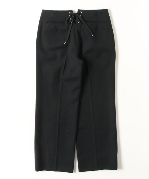 JOHN LAWRENCE SULLIVAN（ジョンローレンスサリバン）の「WOOL BARATHEA LECE-UP PANTS WITH CUMMERBUND（スラックス・レディース・ブラック・X-SMALL）」の3枚目の写真