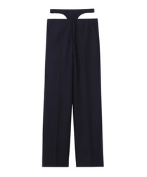 JOHN LAWRENCE SULLIVAN | WOOL BARATHEA LECE-UP PANTS WITH CUMMERBUND(スラックス)
