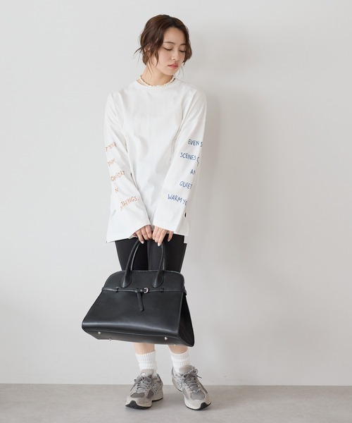 HEART MARKET(ハートマーケット)の「袖ロゴ刺繍プルオーバー(Tシャツ/カットソー・レディース・ブルー/ナチュラル/ホワイト/ネイビー・FREE)」の17枚目の写真