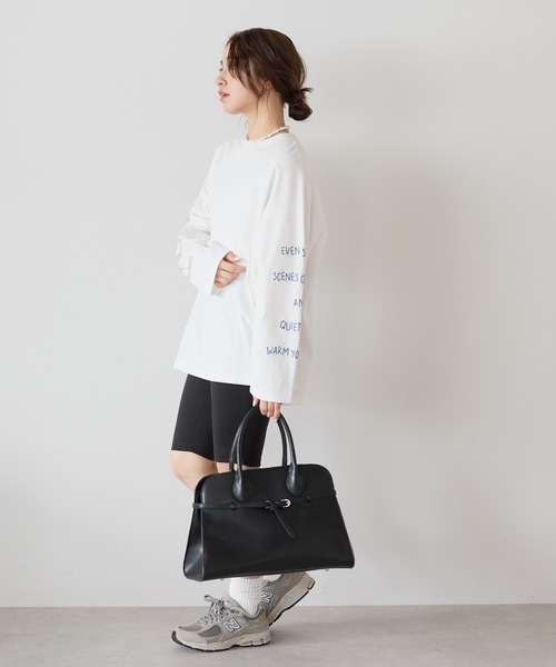 HEART MARKET(ハートマーケット)の「袖ロゴ刺繍プルオーバー(Tシャツ/カットソー・レディース・ブルー/ナチュラル/ホワイト/ネイビー・FREE)」の18枚目の写真