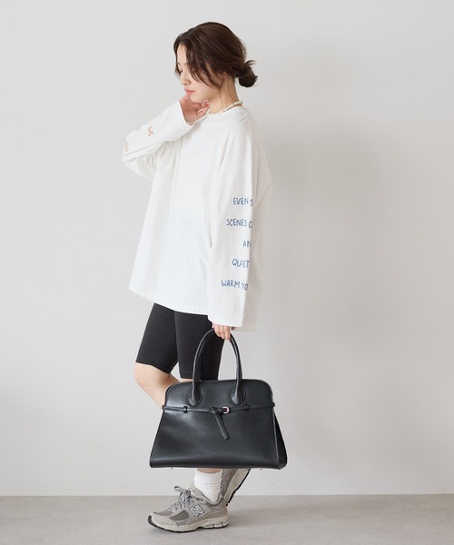 HEART MARKET(ハートマーケット)の「袖ロゴ刺繍プルオーバー(Tシャツ/カットソー・レディース・ブルー/ナチュラル/ホワイト/ネイビー・FREE)」の19枚目の写真