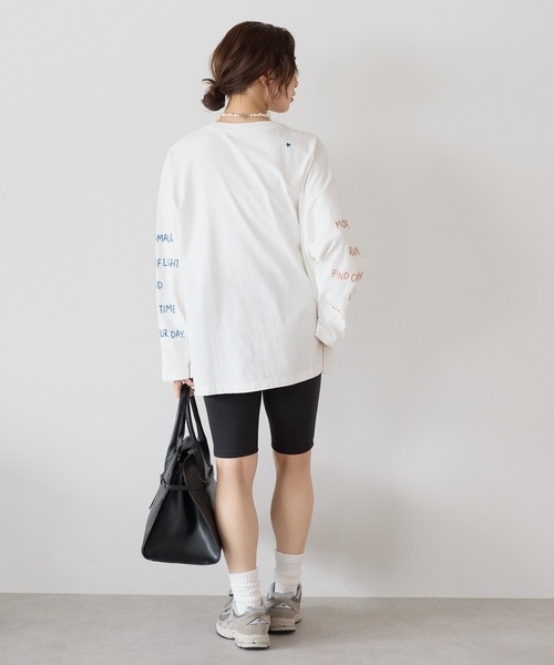 HEART MARKET(ハートマーケット)の「袖ロゴ刺繍プルオーバー(Tシャツ/カットソー・レディース・ブルー/ナチュラル/ホワイト/ネイビー・FREE)」の20枚目の写真