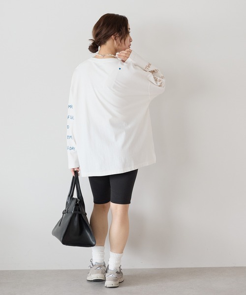 HEART MARKET(ハートマーケット)の「袖ロゴ刺繍プルオーバー(Tシャツ/カットソー・レディース・ブルー/ナチュラル/ホワイト/ネイビー・FREE)」の21枚目の写真