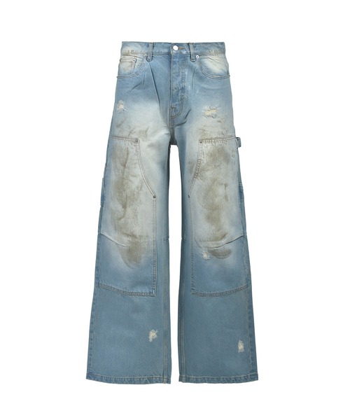 BREATH(ブレス)の「COATING DOUBLE KNEE DENIM PANTS(デニムパンツ・メンズ・ブルー・XX-LARGE)」の1枚目の写真